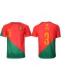 Portugal Pepe #3 Replika Hemmakläder VM 2022 Kortärmad